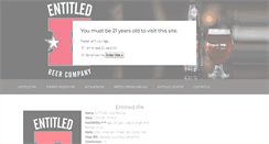Desktop Screenshot of entitledbrewing.com