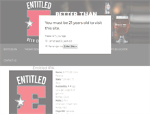 Tablet Screenshot of entitledbrewing.com